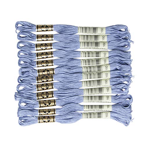 Image of DMC 6-Strand Embroidery Cotton Floss, Medium Grey Blue