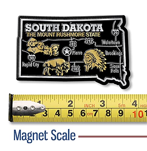 Imán decorativo Classic Magnets South Dakota 3.6" x 2.4" miniatura 2