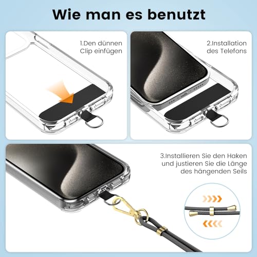OLEPHY Crossbody Phone Lanyard Strap with 2 Pack Patchs - Image 4