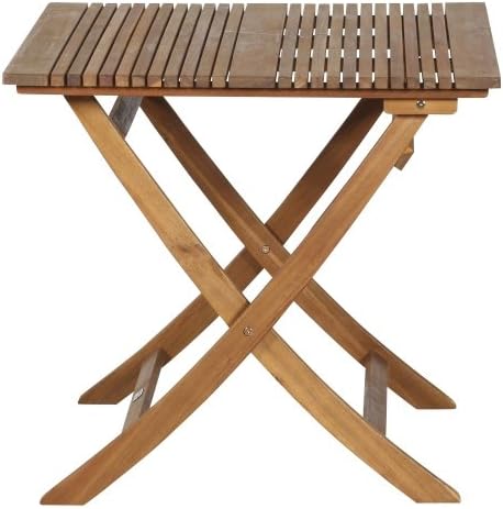 Falun Folding Table, 80 x 80 x 74 cm, Frame: Acacia Wood, Oiled in Natural, Table Top: Acacia Wood, FSC 100%
