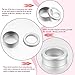 TecUnite 12 Pack 2 Ounce Metal Tin Cans Round Empty Container Salve Tins with Clear Lid for Kitchen, Office, Candles, Candies