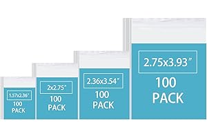 Assorted Small Ziplock Bags 400PCS Transparent Mini Plastic Bags