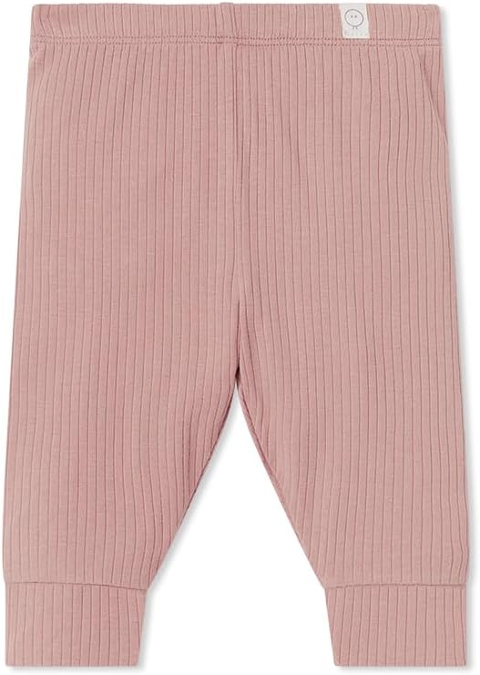 MORI Baby Unisex Premium Ribbed Leggings - Stretchy Pants with Cuffs and Elastic Waist - Viscose from Bamboo and Cotton Blend