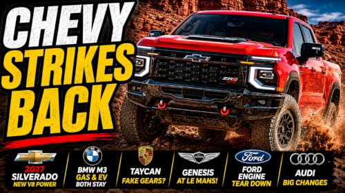 Chevy Strikes Back! 2027 Silverado Revealed | BMW M3 Gas & EV | Porsche Taycan Gets Fake Gears