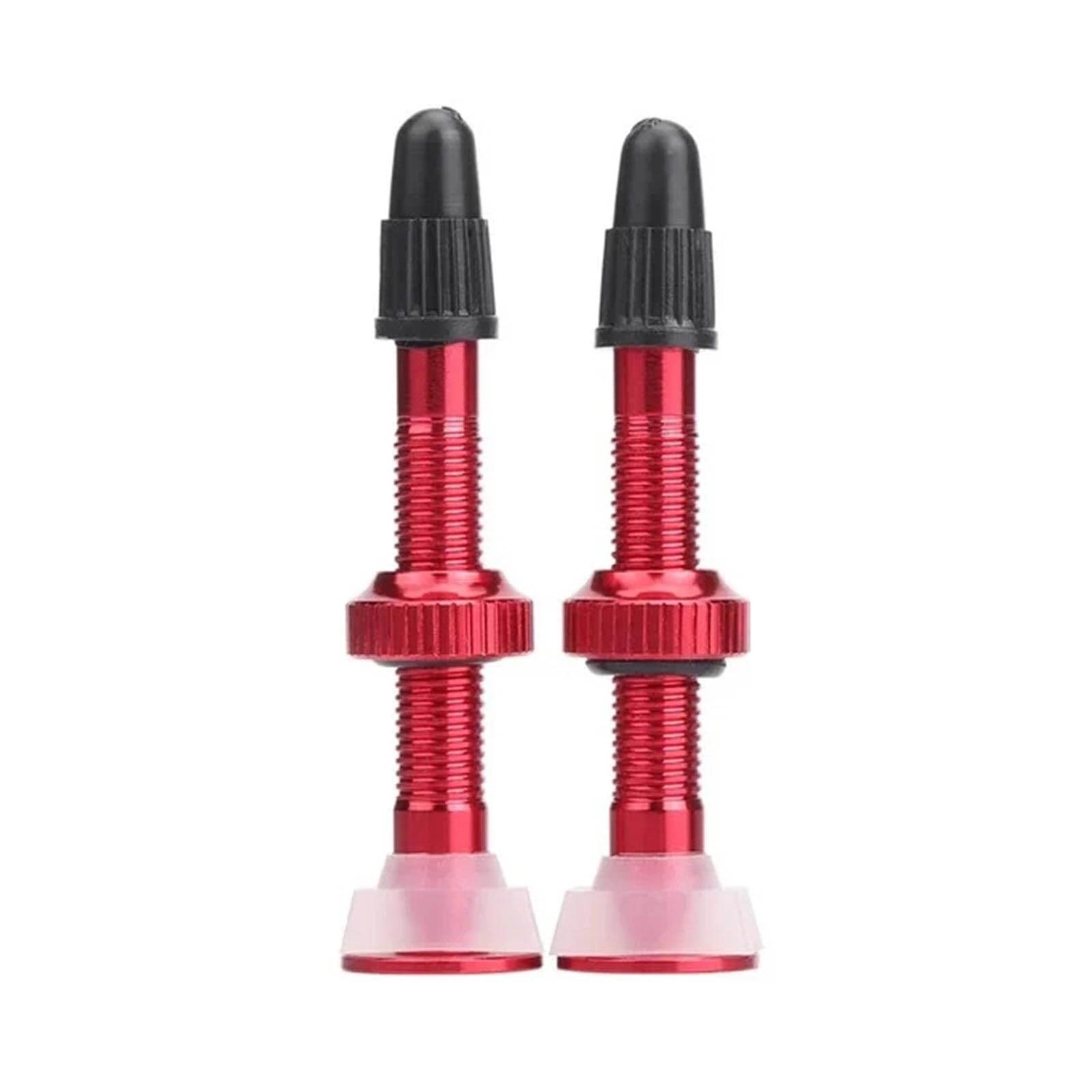 1/2PCS 40mm Bicycle Valve Road Bike Vacuum Nozzle for Tubeless Tires Aluminum Alloy Core & Accessories Tire Maintenance(40mm Red-2pcs)
