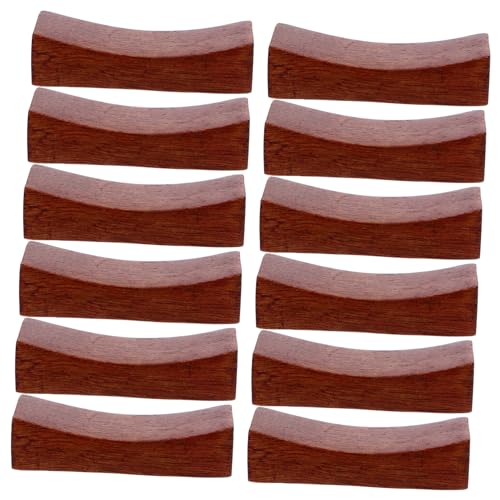 BIUDECO 12pcs Single Concave Chopstick Rest Chopsticks Rack Spoon Fork Holder Home Chopsticks Rest Chinese Chopstick Fork Holder Chopsticks Stand Chinese Brush Rack Coffee Wooden