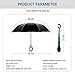 Spar. Saa Double Layer Inverted Umbrella with C-Shaped Handle, Anti-UV Waterproof Windproof Straight Umbrella for Car Rain Outdoor Use