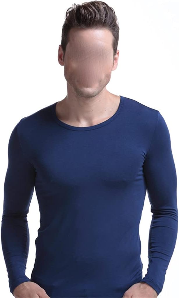 1pcs Men Thin Thermal Underwear Modal Winter Warm Tops Low V Neck Long Sleeves Clothes