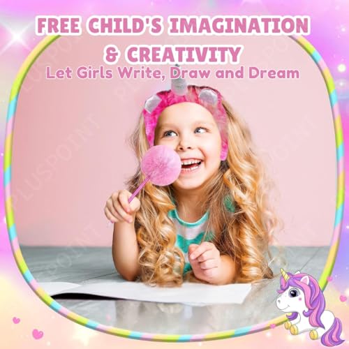 Image of PLUSPOINT Unicorn Gift for Girls 23Pcs Set for Kids of Unicorn Handbag Purse, Hair Band, Hair Clips, Cartoon Cap, Pen, Toy Soft Plush Toys Set for Birthday Gifts for Kids