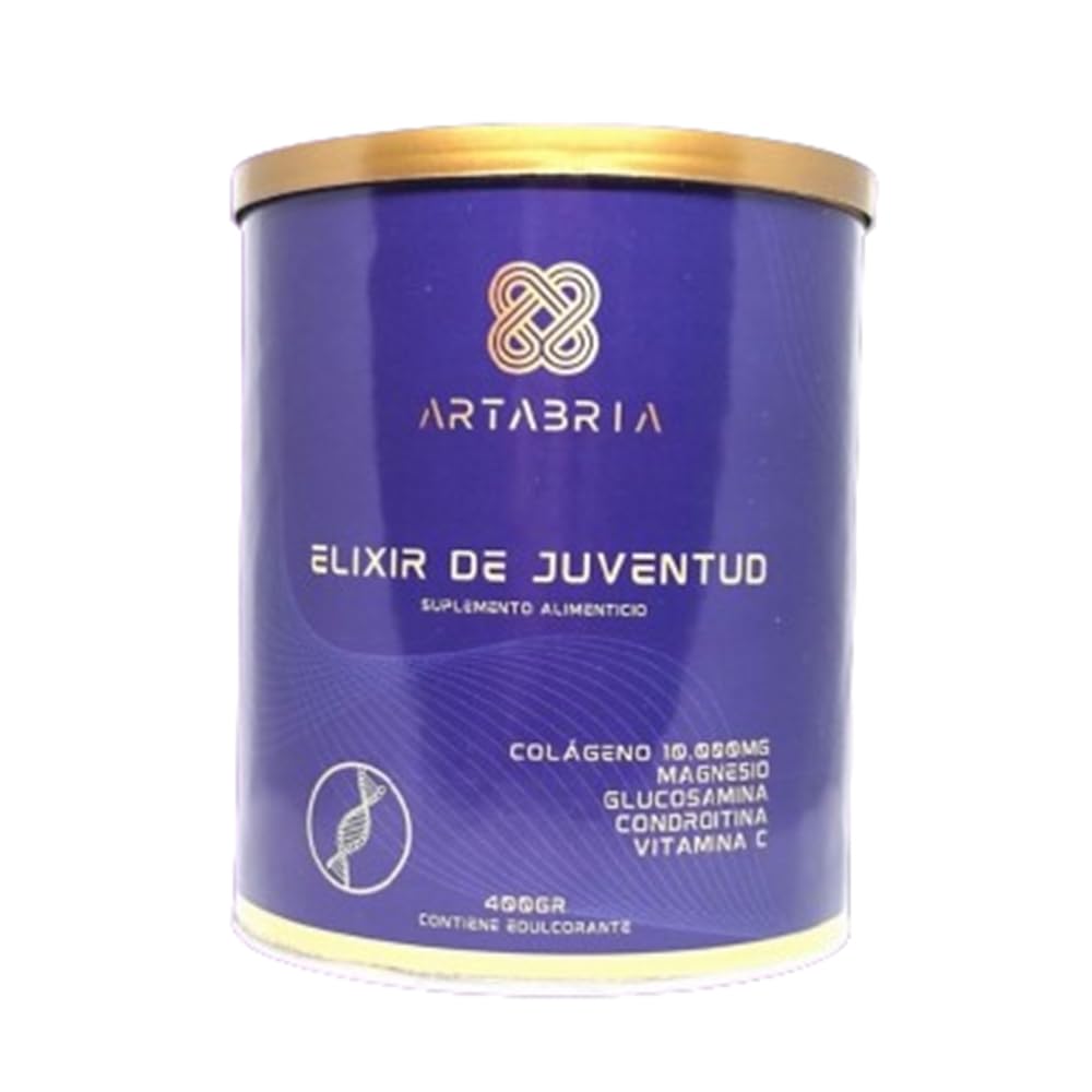Colageno Artabria en Polvo Con Magnesio Y Vitamina C, Cuidado de la Piel, Cabello Y Uñas. Piel Luminosa y con Menos Arrugas, 400gr. Pack Hipnotik Casuality