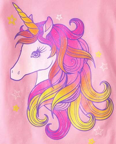 Image of The Children's Place Girls' Unicorns,Sports,Butterflies Long Sleeve Graphic T-Shirts,2 Pack