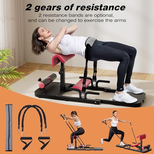 Hip Thrust & Squat Machine for Home – Multi-Function Glute Builder, Leg & Core Strengthening Equipment – Adjustable Sissy Squat, Hip Thrusts, Squat Assist Machine for Home Gym