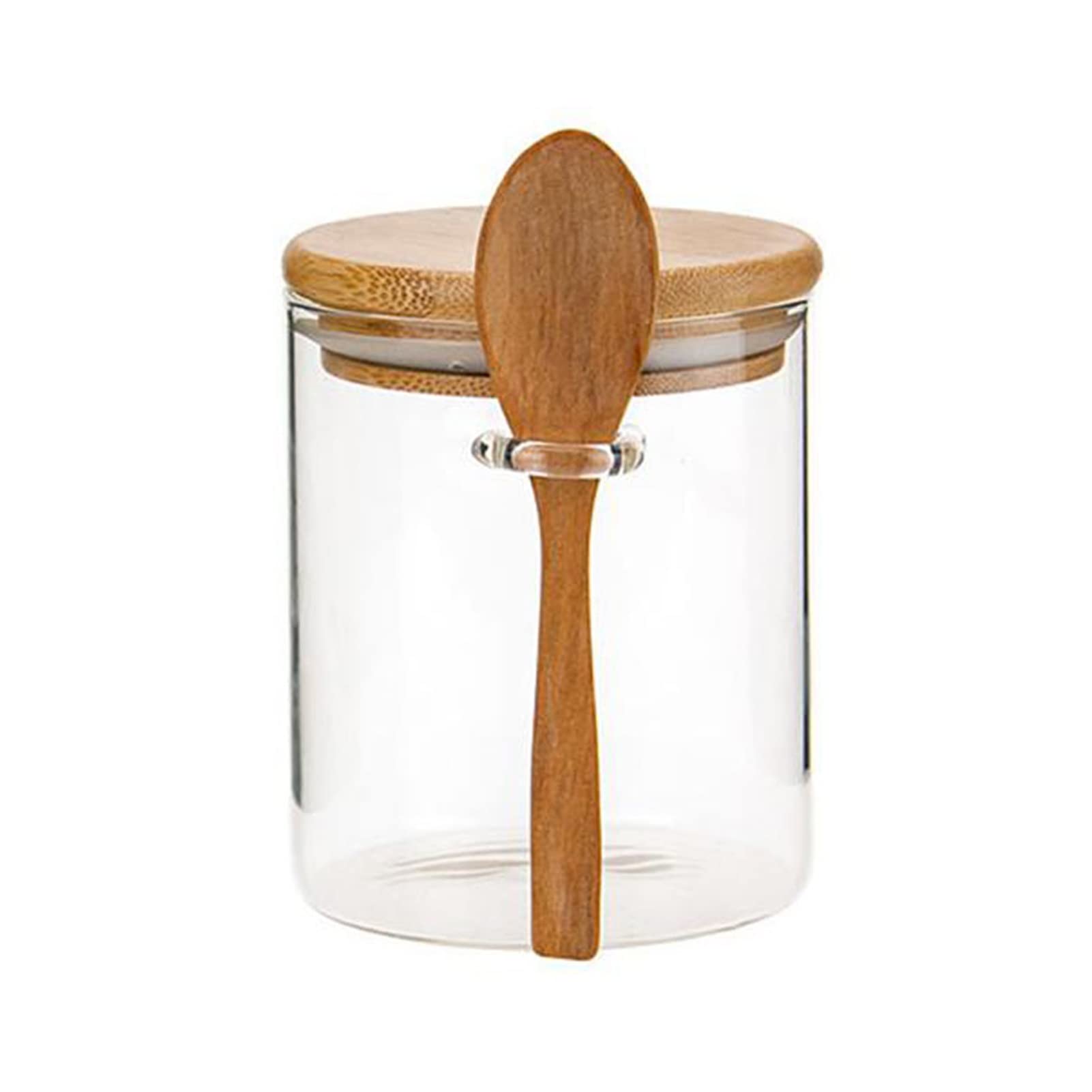 NGDFGR Coffee Canister Food Storage Glass Jar Clear Sealed Canister Container With Lid And Spoon For Loose Tea Salt Sugar Coffee Bean Preservation Food Container For Coffee Bean