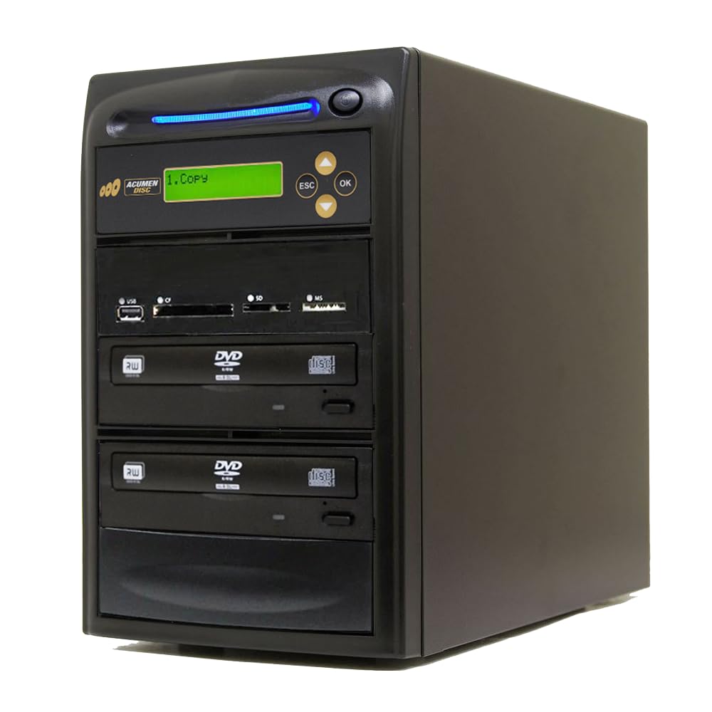 Acumen Disc 1 to 1 Single Target DVD CD Disc Duplicator Machine with 24x LIGHTSCRIBE Burner Writer Drive & USB 2.0 connection (Standalone Audio Video Copy Duplication Device Unit)-image-40
