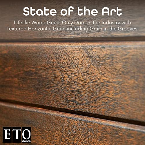 Fiberglass Exterior Entry Door from ETO Doors - Horizontal Plank Door with Textured Grain - Stainable & Paintable (35-3/4"x79 x1-3/4) Unfinished Slab Only - Thumbnail 4