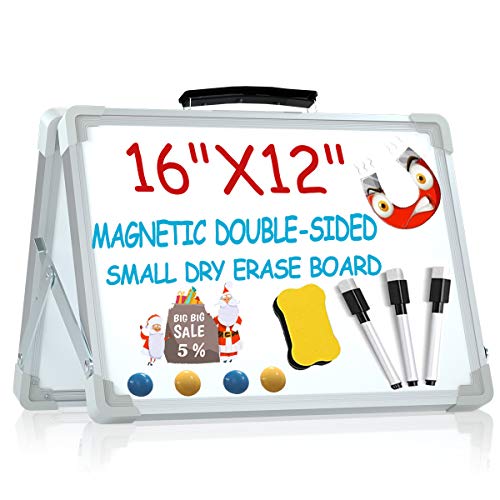 Small Magnetic Dry Erase Board Portable White Board 16