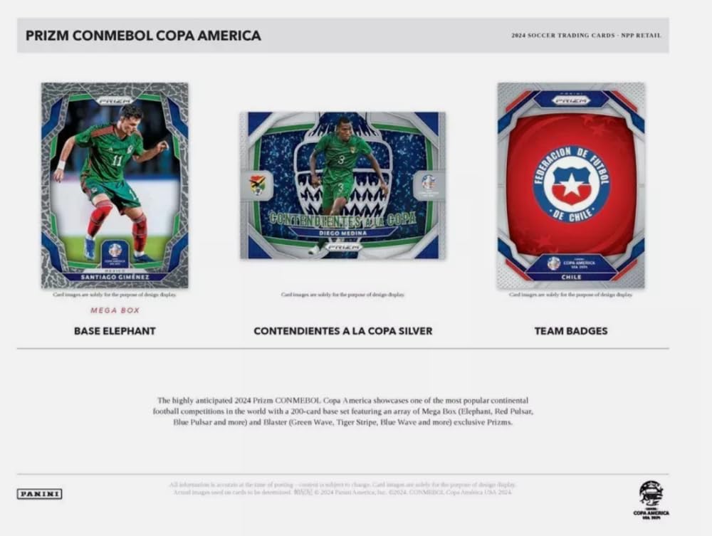 Amazon.com: 2023-24 Panini Prizm COPA America Soccer Factory