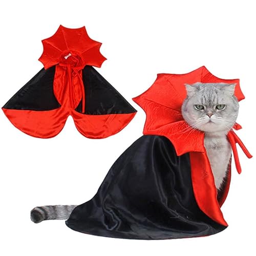 Kasahara Halloween Kostüm für Katze Hund Vampir Kostüm Umhang Kätzchen Katzenkostüm Haustierkleid Haustiere Cosplay Bekleidung Cover