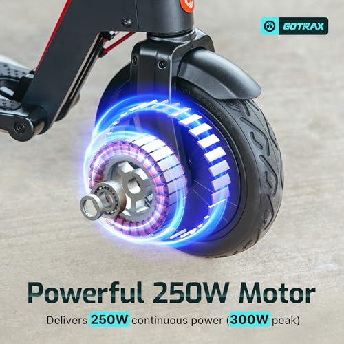 Gotrax GXL V2 Electric Scooter, 8.5" Solid Tire, Max 12 Mile and 15.5Mph Speed Power by 250W Motor, Lightweight 25.95lb, Cruise Control Aluminum Alloy Frame Foldable Commuting Escooter for Adults 13+