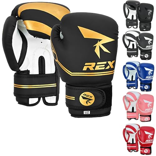 Kids Boxing Gloves for Children Boys Girls Junior Youth Toddler Training Boxing Gloves for Punching Bag Kickboxing Muay Thai (Gold 4oz)