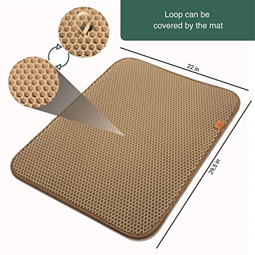 Pfotenolymp® Tapete de areia premium para gatos - Tapete de caixa de areia grande como tapete para c