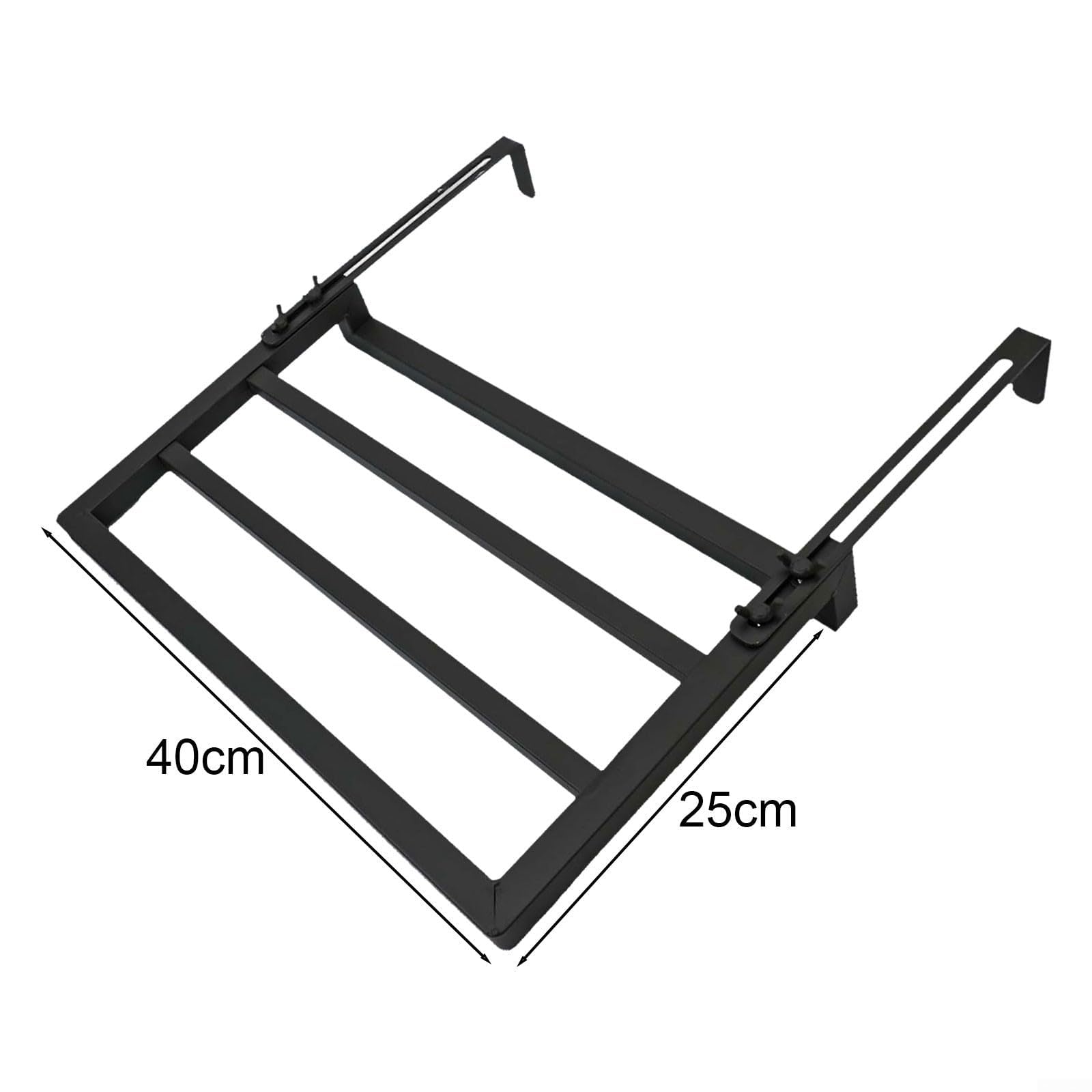 Faltbarer Heizkörper-Wäscheständer, 40 x 25 cm, platzsparender Halter für Handtücher und Kleidung, Schwarz