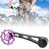 Risegun Tendeur de Chaîne de Vélo, Stabilisateur de Chaîne à Vitesse Unique en Alliage D'aluminium, Guide de Chaînes de Dérailleur Arrière, Convertisseur de Vitesse Unique pour VTT #2