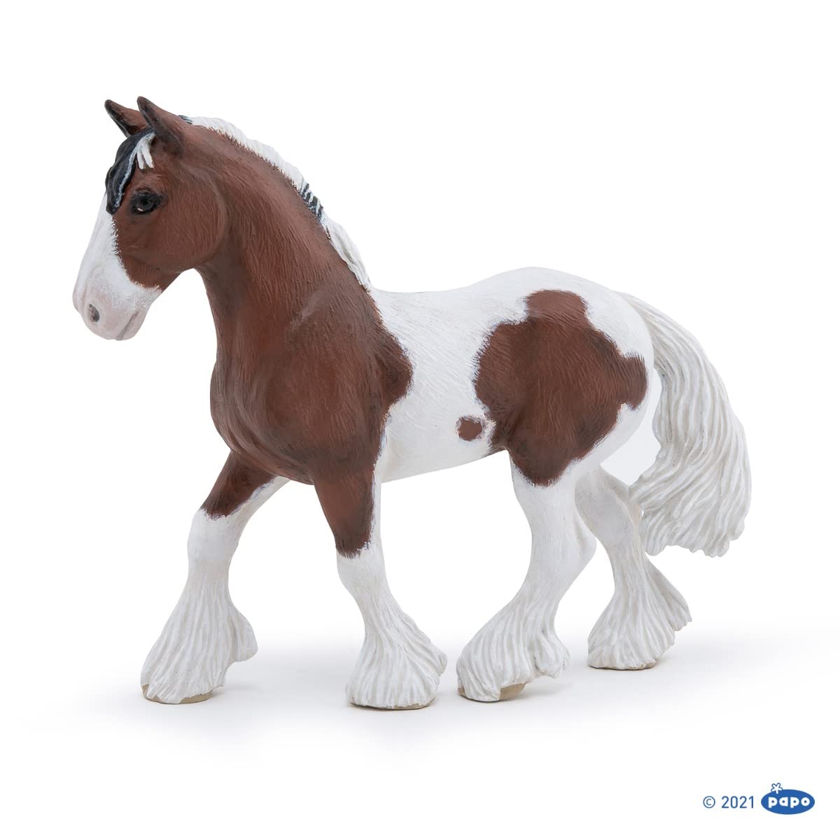 Papo - Realistic Tinker Mare Figure - Ages 3+ - Horses And Ponies Collection - Creative Play Equestrian World - Gift Idea Toy for Girls and Boys