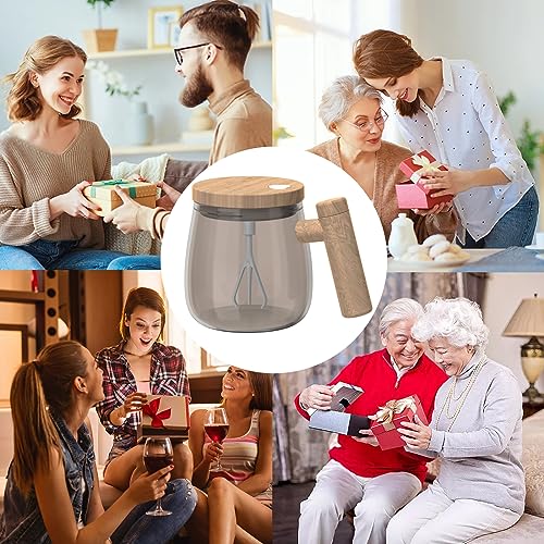 Image of Self Stirring Mug, Electric Mixing Cup Self Stirring Coffee Mug High Borosilicate Glass Mixing Coffee Mug Rotating Home Office Travel Stirring Cup Suitable for Coffee /Milk /Protein Powder
