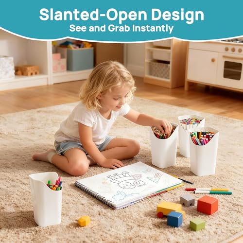 24 QT Clear Plastic Craft Storage Organizer Box with Dividers Art Supply Bin