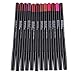Produktbild lippenkonturenstift 12 Farbe Mode wasserdichte schwarze Stange Glatte Matte und langlebige Retro Rot und Rosa Lipliner Bleistift-Set semi-permanent Professionelle Lippenstift Make-up Lip Liner Set