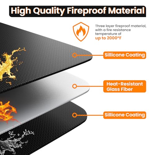 Atronor SKD-4060 48 X 30 Inches Under Grill Mats For Outdoor Grill, Double-Sided Fireproof Deck And Patio Protector Mat thumb #2