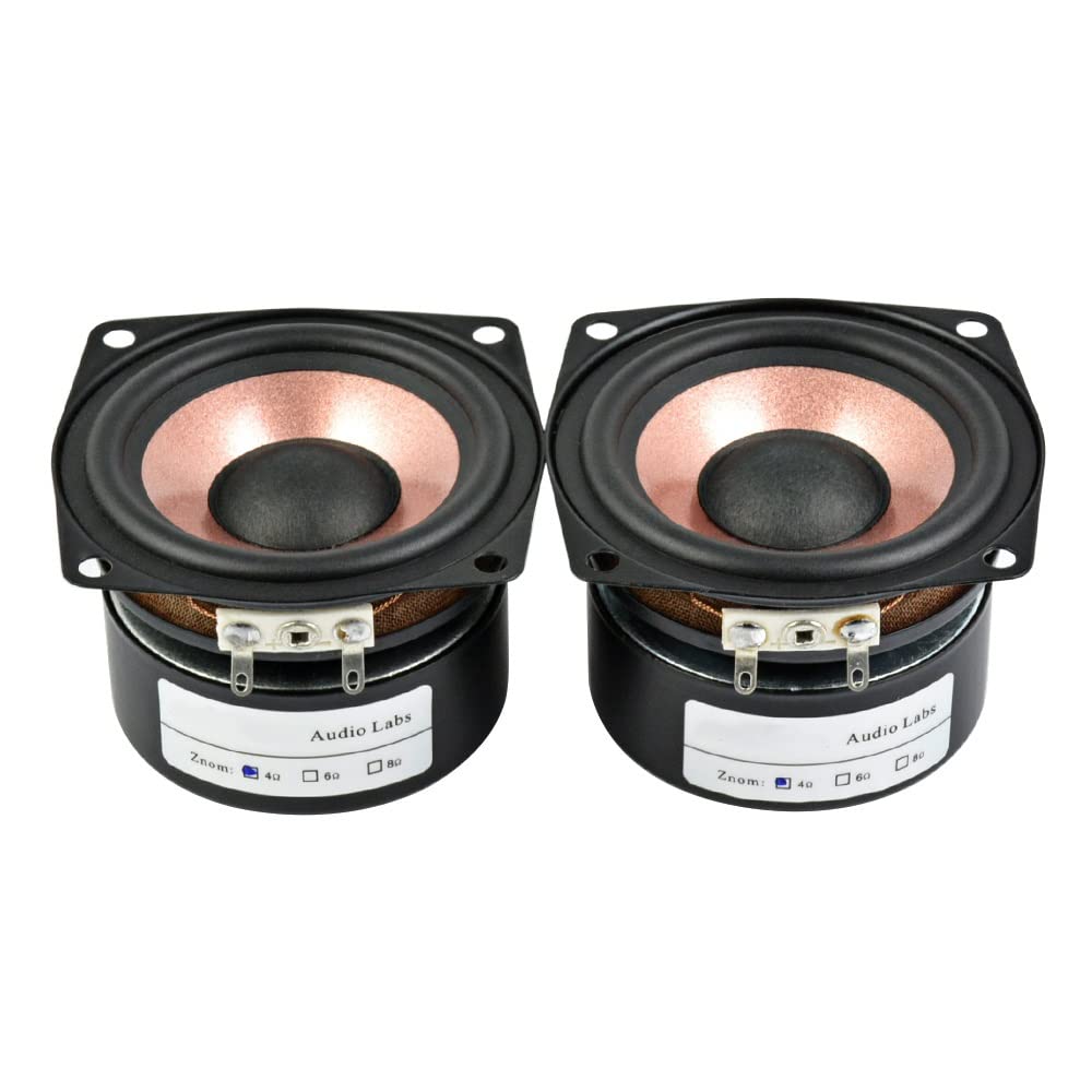 2 altavoces de escritorio de 2.5 pulgadas, 8-15 W, 4 ohmios, 8 ohmios, altavoz completo de alta sensibilidad