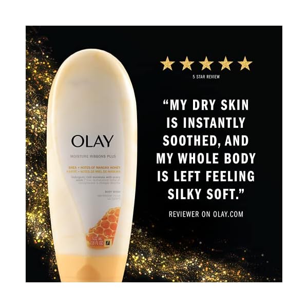 Body-Wash-by-Olay-Moisture-Ribbons-Plus-Shea-Manuka-Honey-Body-Wash-18-fl-oz-Pack-of-4 Olay Body Wash, Moisture Ribbons Plus Shea + Manuka Honey Body Wash, 18 fl oz (Pack of 4)