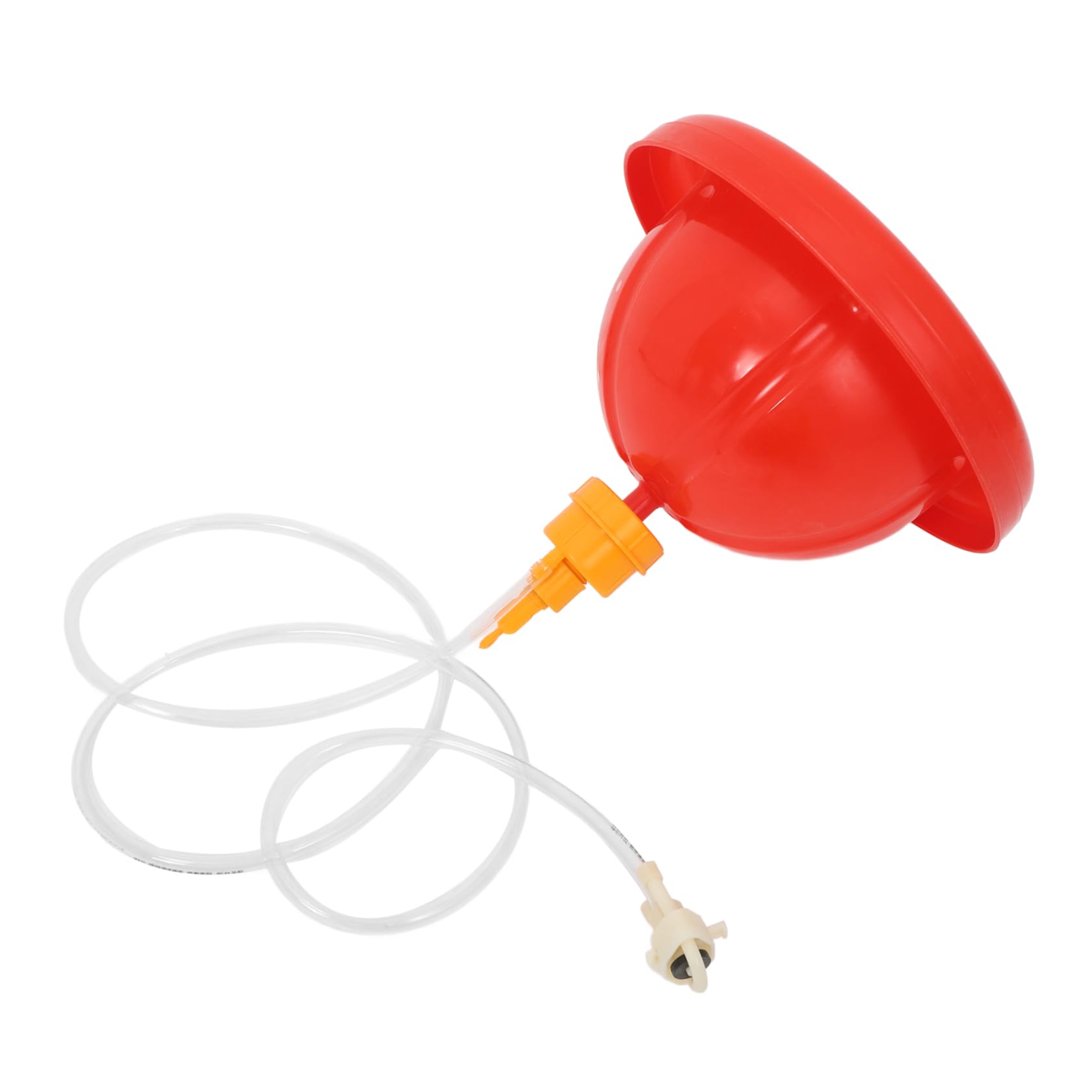 Abbeveratoio Automatico per Anatre e Oche, in Pp Rosso | Livello Acqua Regolabile, Installazione Semplice, Contenitore Peso Integrato, Uso in Allevamento Avicolo