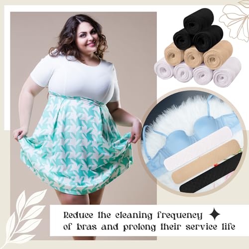 Image of Toulite 10 Pcs Reusable Bra Liners for Sweat, 3 Layer Bra Sweat Pads, Soft Cotton Outer Layer with Polyester Fiber Core