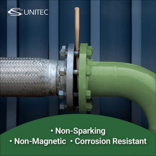 Image of CS Unitec Nonsparking Banana Wedge with Lanyard Hole - Copper Beryllium, 3 /4 inch Width, 12 inch Length - ISO 9001:2015 Production, IBExU and TUV Certified (EX1101BH-20B)