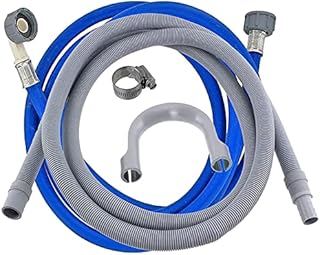 SPARES2GO Universal Cold Water Fill Long 3.5m Inlet Pipe + 2.5m Drain Hose Extension Kit
