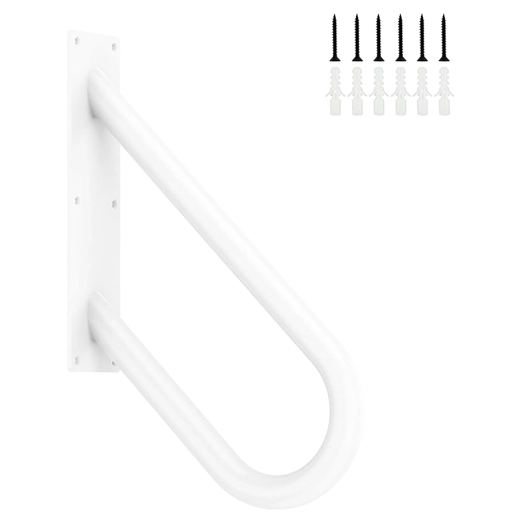 FKXSXAZ Handrail for Outdoor Steps,Safety Grab Bar Stairs,Wall Mounted Stair Railing U Shaped Hand Rail Garage Entry Steps Stair,Interior or Exterior Stairway(Size:70cm/27.6)