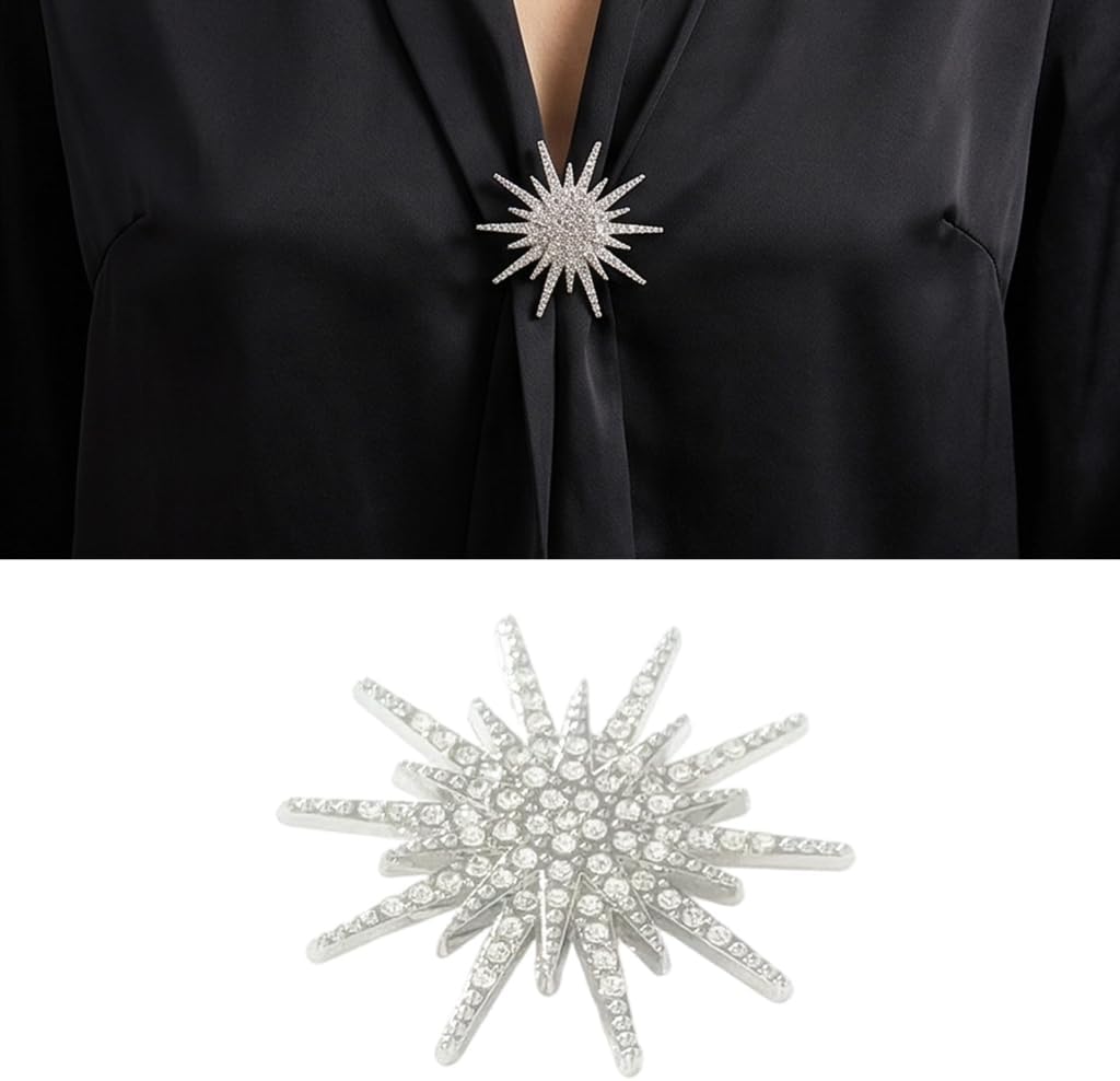 Fashionable Zinc Alloy Star Brooch Pin Perfect For Office Wear And Formal Event