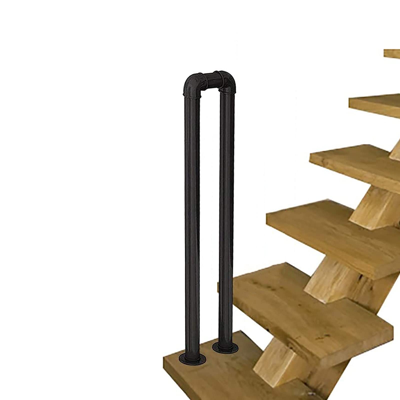 Rampe d'escalier en U pour sécurité des seniors en loft intérieur