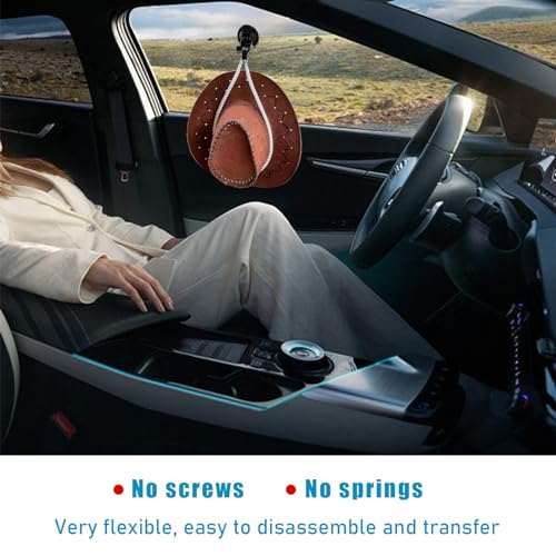 image for Ziciner Cowboy Hat Mounts for Your Vehicle, Hat Mounts with Suction Cu