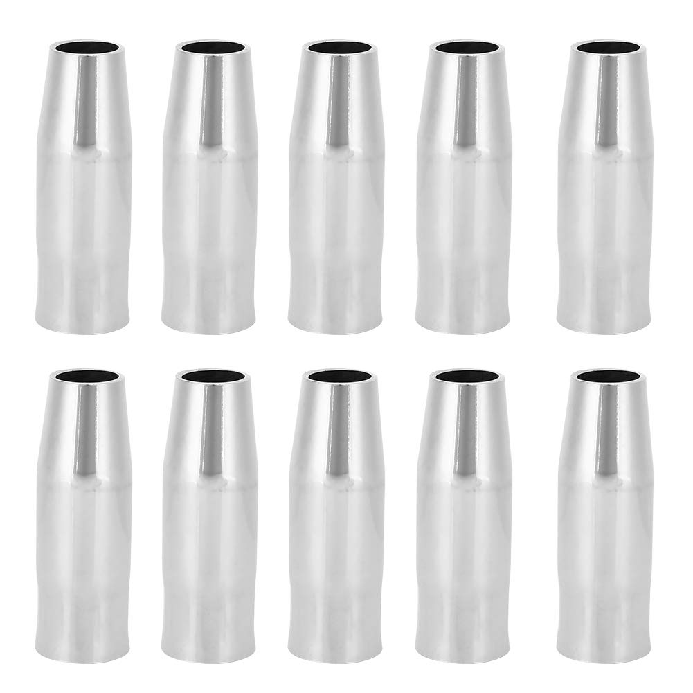 Fafeicy Default 10Pcs Welding Torch Nozzle Shield Cup, Copper Welder Consumables, For Mb-15 Ak Mig/Mag Welding Torch, 1.7 X 5.3Cm, Welding And Cutting Accessories