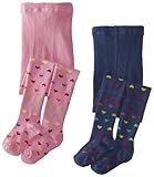 Country Kids Little Girls' Hearts Tights 2 Pair