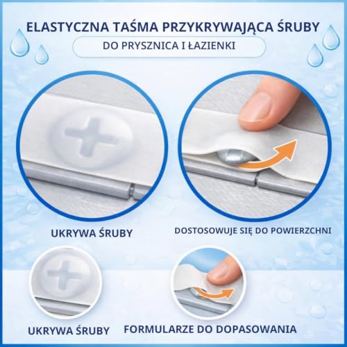 Dpm Tapes - tesa 54411 Extreme Biała Wodoodporna Taśma Uszczelniająca, Samoprzylepna Akrylowa i Malowalna do kabiny prysznicowej, łazienki, rynien i świetlików, 38 mm x 2,7 m x 1,1 mm