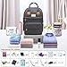 HOBEST Diaper Bag with Changing Pad, Large Travel Diaper Bag Backpack with Sunshade and USB Charging Port for Moms Dads, Waterproof Unisex Baby Diaper Bags for Boys Girls, Baby Registry Search