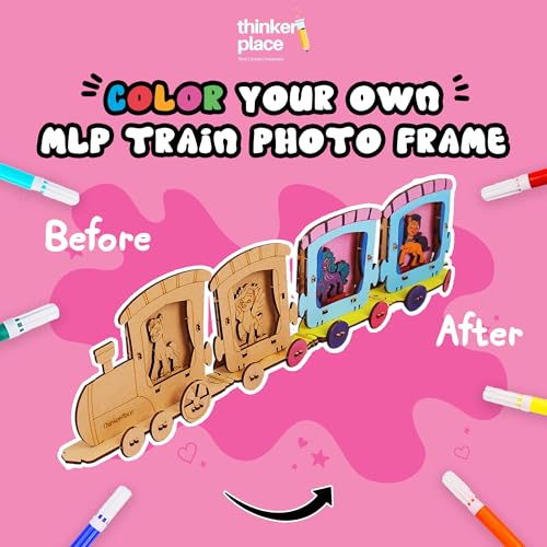 Image of My Little Pony DIY Mini Train Photo Frame Interactive Learning Educational | Perfect Birthday & Return Gift | STEM 3D Puzzle for 3, 4, 5+ Year Boys & Girls