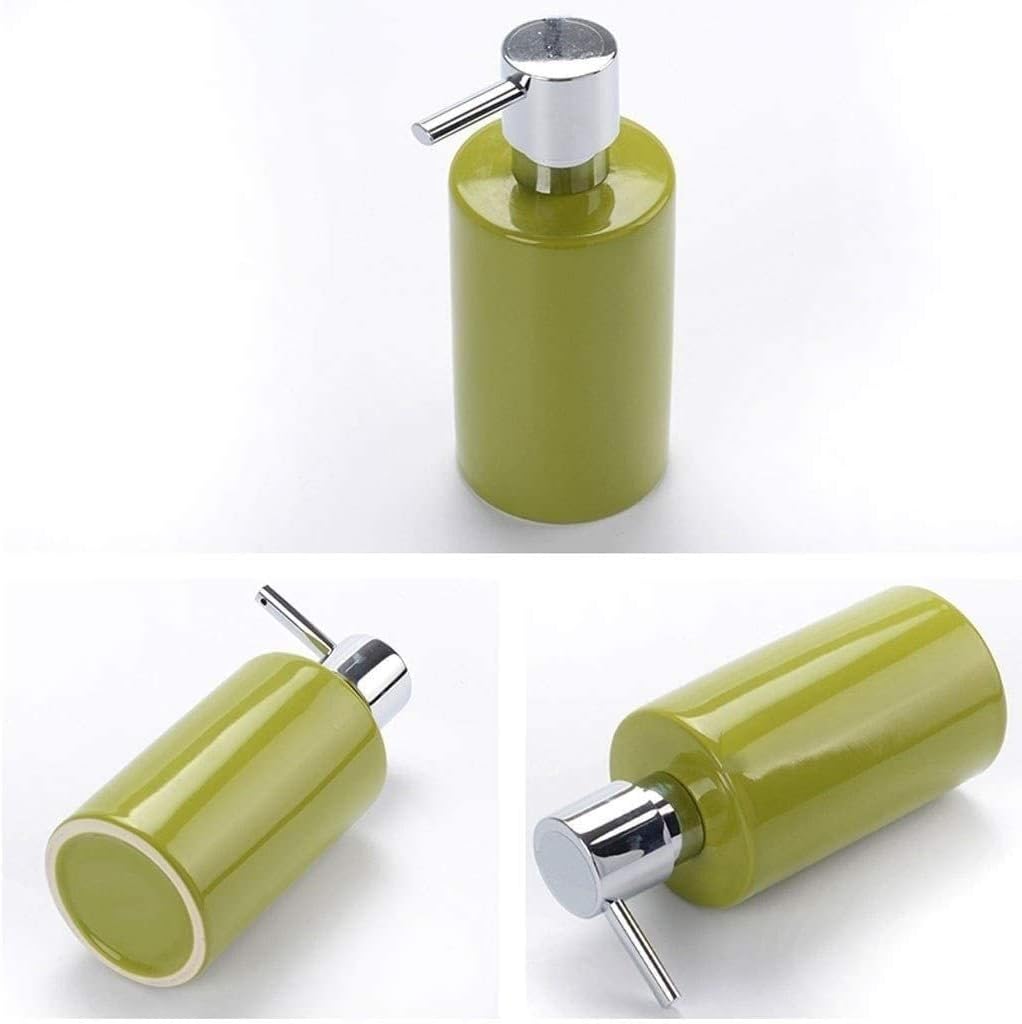 Hand Soap Dispenser Refillable for Hotel Bathroom Lotion Soap Dispenser, Ceramic Lotion Soap Dispenser with Pump for Bathroom and Kitchen Office, Modern Blue Nautical Sty,