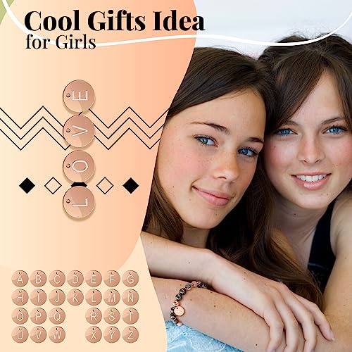 Image of Btysun Initial Bracelets for Women, Graduation Gifts for Daughter Her Teen Girls Gifts Trendy Stuff Stocking Stuffers Letter A-Z Beaded Bracelet Sister Mom Birthday Gift Female Christmas Jewelry