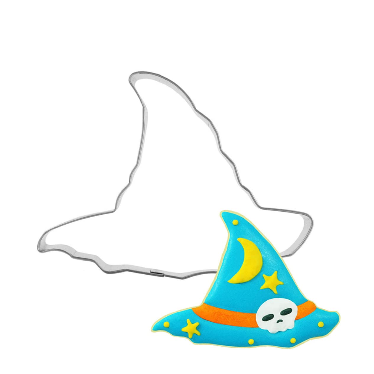 Cabilock 4 Sätze Halloween-schablonen Halloween Plätzchenform Keksformen Keksausstecher -keksform-set Wiederverwendbar Kessel Backzubehör Ausstechform Silver 6 Stück * 4